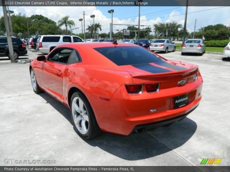 Inferno Orange Metallic / Black/Inferno Orange 2010 Chevrolet Camaro LT/RS Coupe