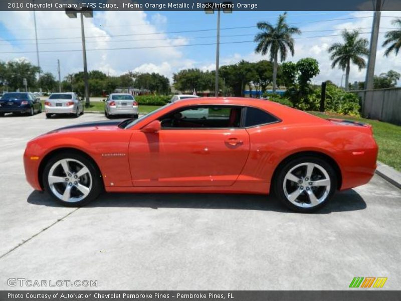 Inferno Orange Metallic / Black/Inferno Orange 2010 Chevrolet Camaro LT/RS Coupe