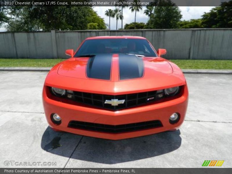 Inferno Orange Metallic / Black/Inferno Orange 2010 Chevrolet Camaro LT/RS Coupe