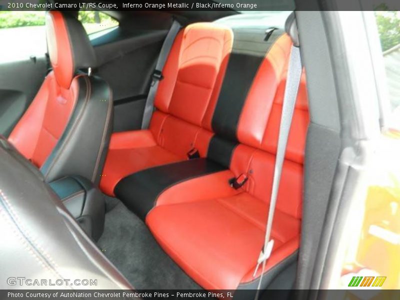 Inferno Orange Metallic / Black/Inferno Orange 2010 Chevrolet Camaro LT/RS Coupe