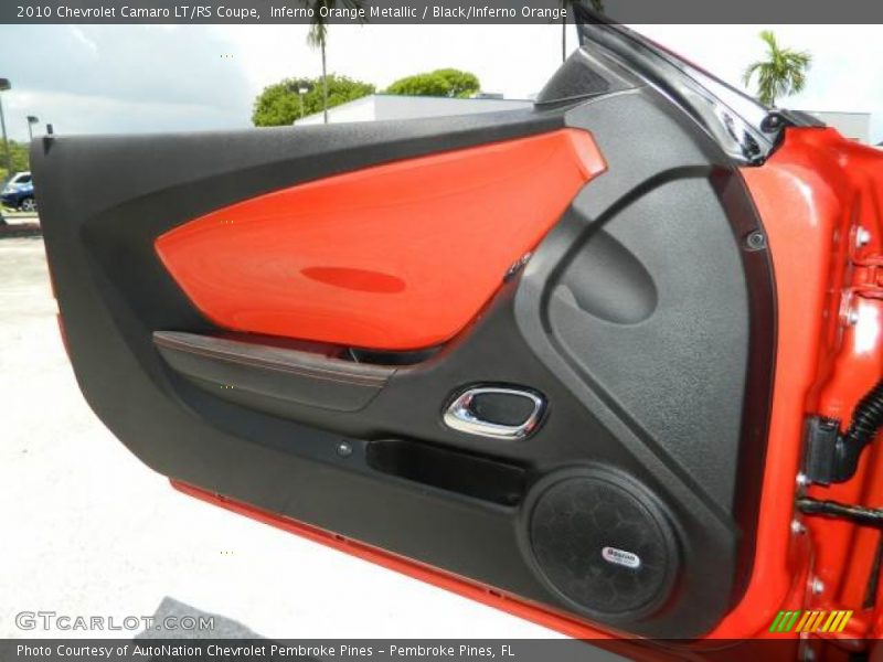 Inferno Orange Metallic / Black/Inferno Orange 2010 Chevrolet Camaro LT/RS Coupe