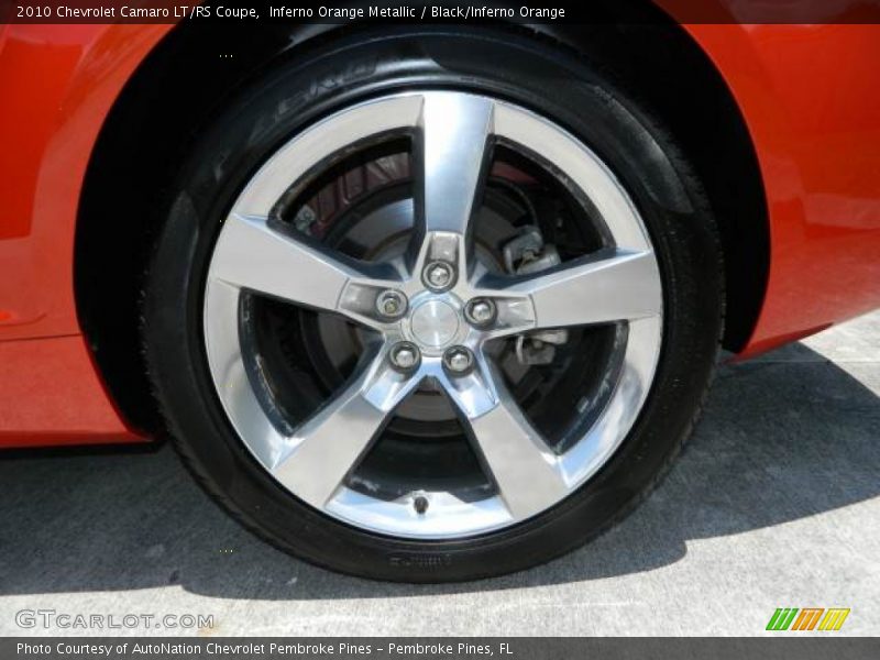 Inferno Orange Metallic / Black/Inferno Orange 2010 Chevrolet Camaro LT/RS Coupe