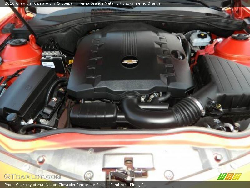 Inferno Orange Metallic / Black/Inferno Orange 2010 Chevrolet Camaro LT/RS Coupe