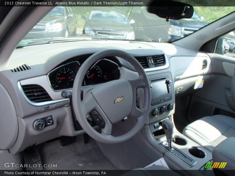 Atlantis Blue Metallic / Dark Titanium/Light Titanium 2013 Chevrolet Traverse LS