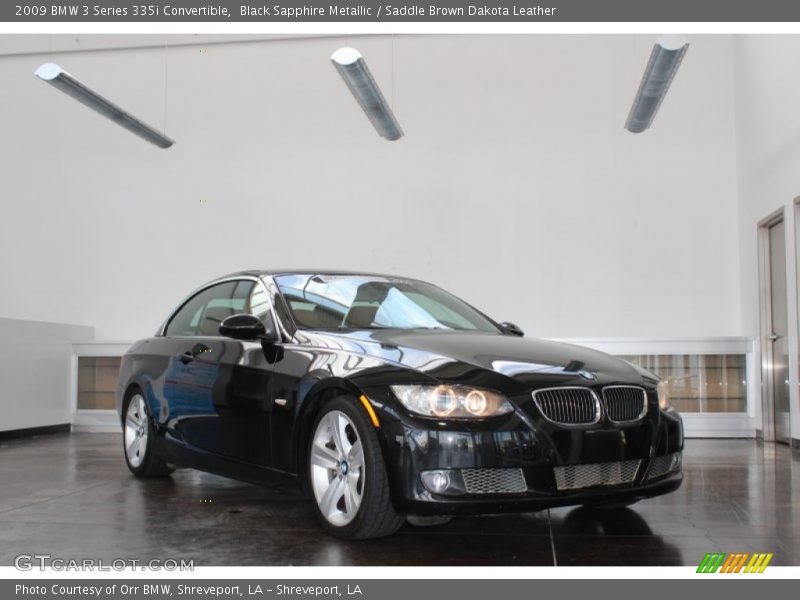 Black Sapphire Metallic / Saddle Brown Dakota Leather 2009 BMW 3 Series 335i Convertible