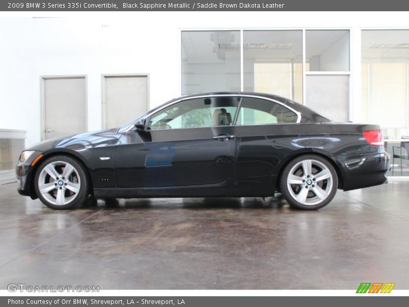 Black Sapphire Metallic / Saddle Brown Dakota Leather 2009 BMW 3 Series 335i Convertible