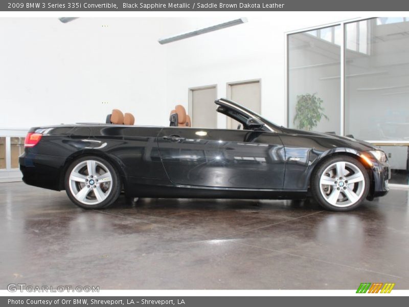 Black Sapphire Metallic / Saddle Brown Dakota Leather 2009 BMW 3 Series 335i Convertible