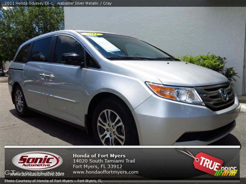 Alabaster Silver Metallic / Gray 2011 Honda Odyssey EX-L