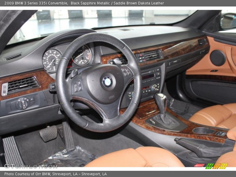 Black Sapphire Metallic / Saddle Brown Dakota Leather 2009 BMW 3 Series 335i Convertible