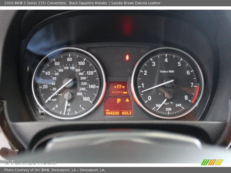 Black Sapphire Metallic / Saddle Brown Dakota Leather 2009 BMW 3 Series 335i Convertible