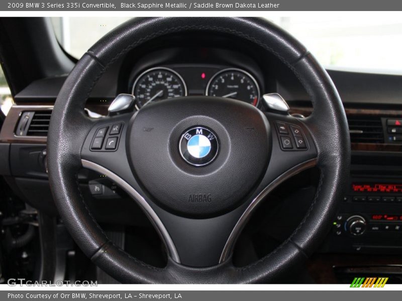 Black Sapphire Metallic / Saddle Brown Dakota Leather 2009 BMW 3 Series 335i Convertible