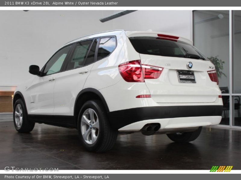Alpine White / Oyster Nevada Leather 2011 BMW X3 xDrive 28i