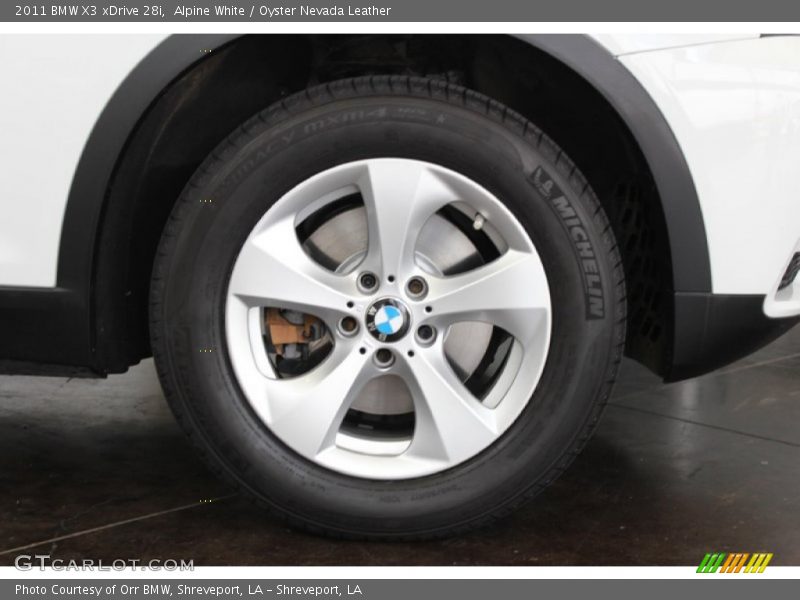 Alpine White / Oyster Nevada Leather 2011 BMW X3 xDrive 28i