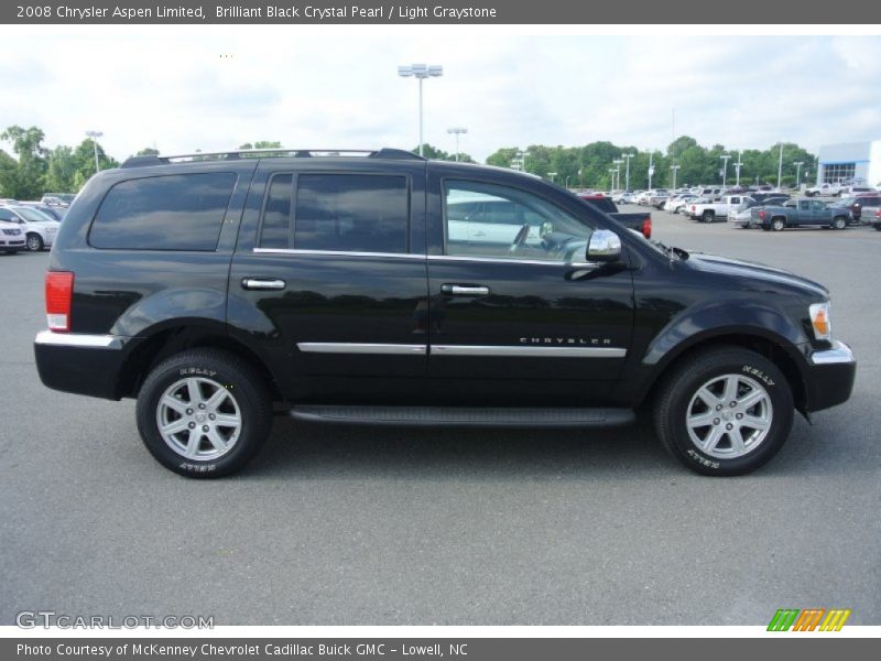 Brilliant Black Crystal Pearl / Light Graystone 2008 Chrysler Aspen Limited