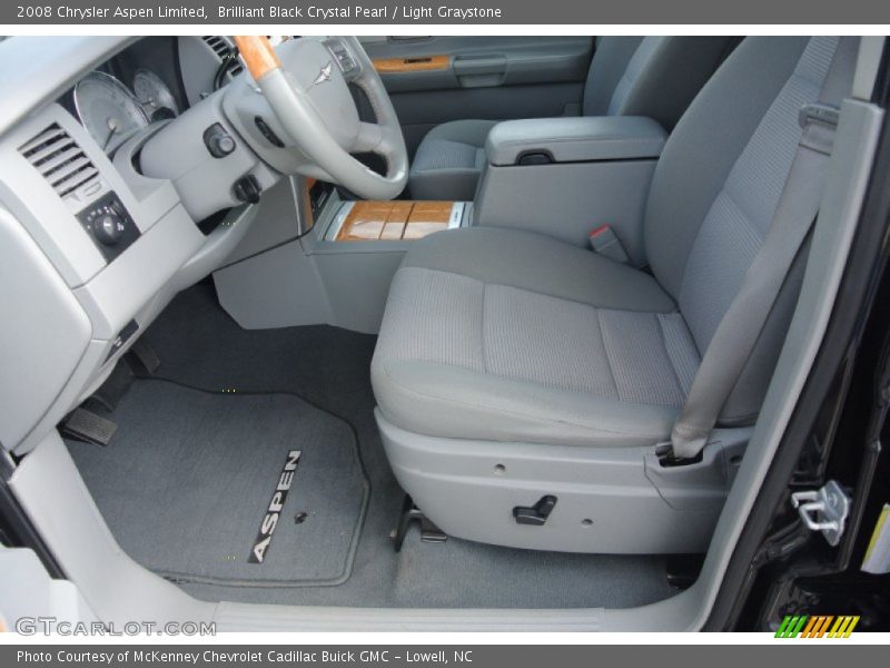 Brilliant Black Crystal Pearl / Light Graystone 2008 Chrysler Aspen Limited