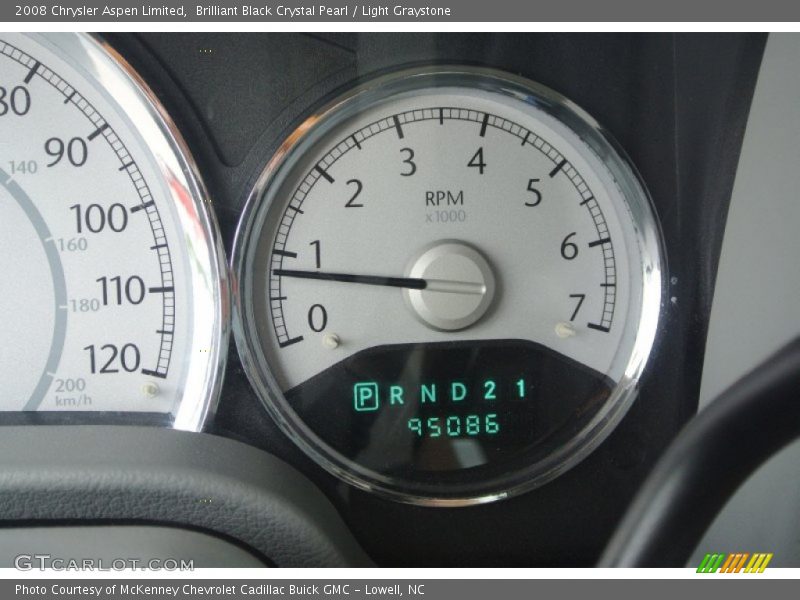 Brilliant Black Crystal Pearl / Light Graystone 2008 Chrysler Aspen Limited