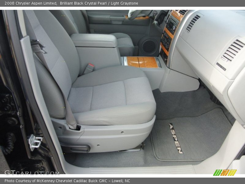 Brilliant Black Crystal Pearl / Light Graystone 2008 Chrysler Aspen Limited