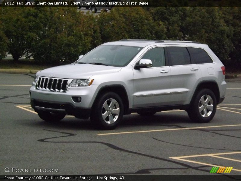 Bright Silver Metallic / Black/Light Frost Beige 2012 Jeep Grand Cherokee Limited