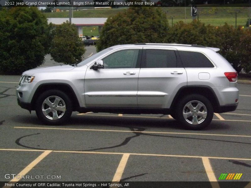 Bright Silver Metallic / Black/Light Frost Beige 2012 Jeep Grand Cherokee Limited