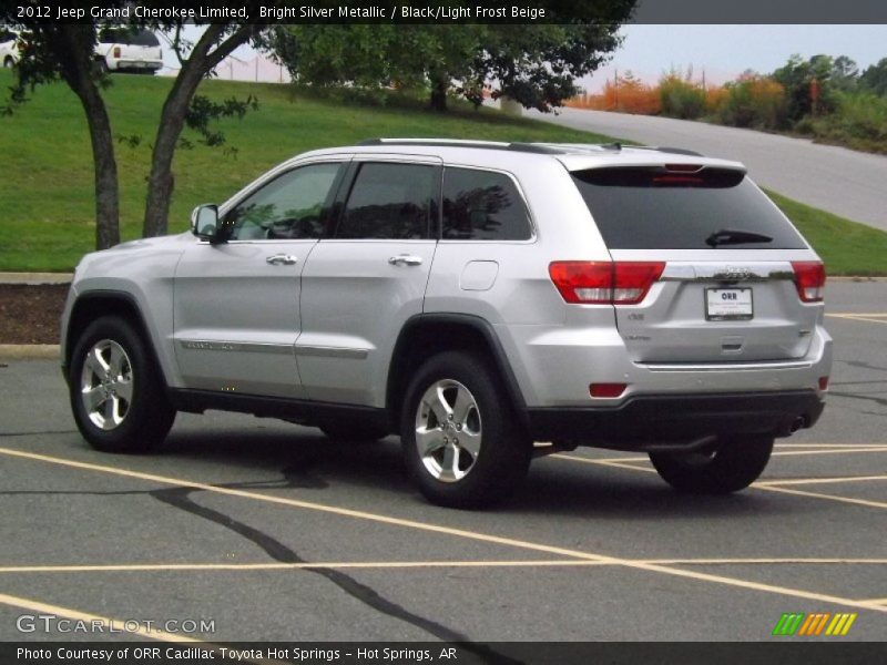 Bright Silver Metallic / Black/Light Frost Beige 2012 Jeep Grand Cherokee Limited
