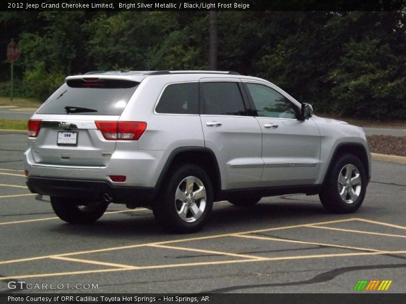 Bright Silver Metallic / Black/Light Frost Beige 2012 Jeep Grand Cherokee Limited