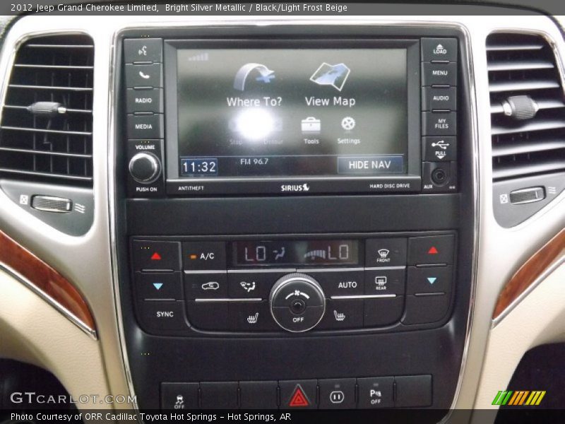 Bright Silver Metallic / Black/Light Frost Beige 2012 Jeep Grand Cherokee Limited