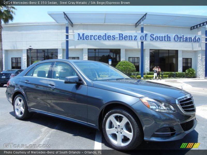 Steel Gray Metallic / Silk Beige/Espresso Brown 2014 Mercedes-Benz E 350 Sedan