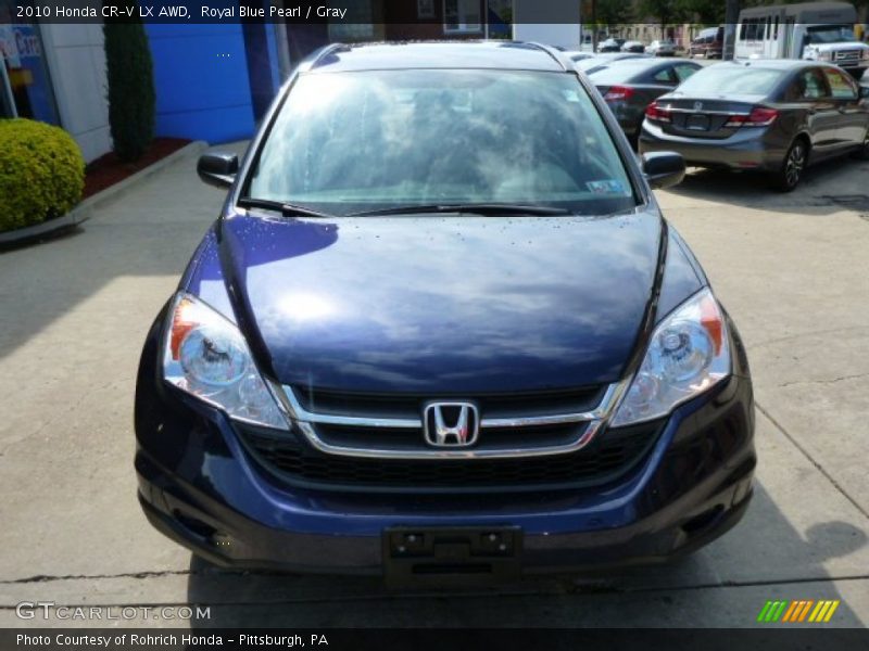 Royal Blue Pearl / Gray 2010 Honda CR-V LX AWD