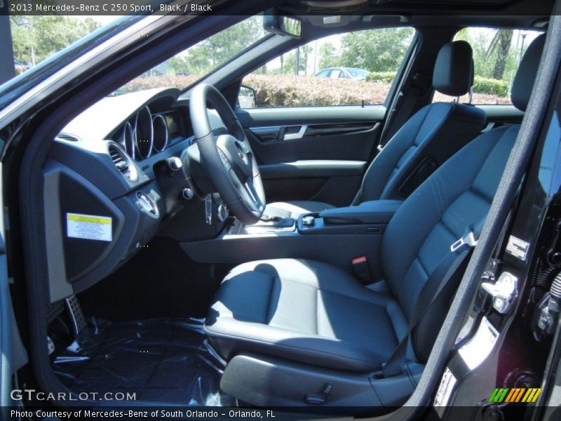 Black / Black 2013 Mercedes-Benz C 250 Sport