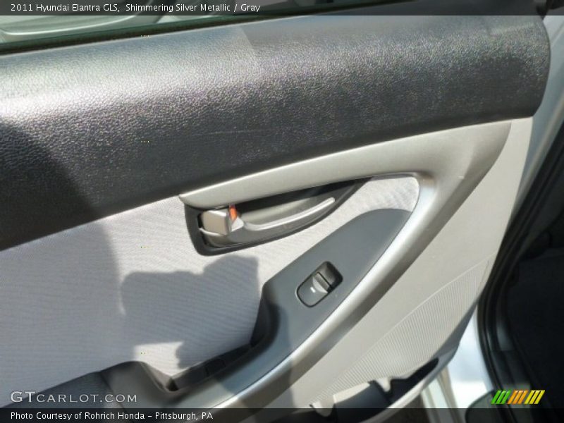Shimmering Silver Metallic / Gray 2011 Hyundai Elantra GLS