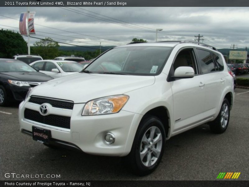 Blizzard White Pearl / Sand Beige 2011 Toyota RAV4 Limited 4WD