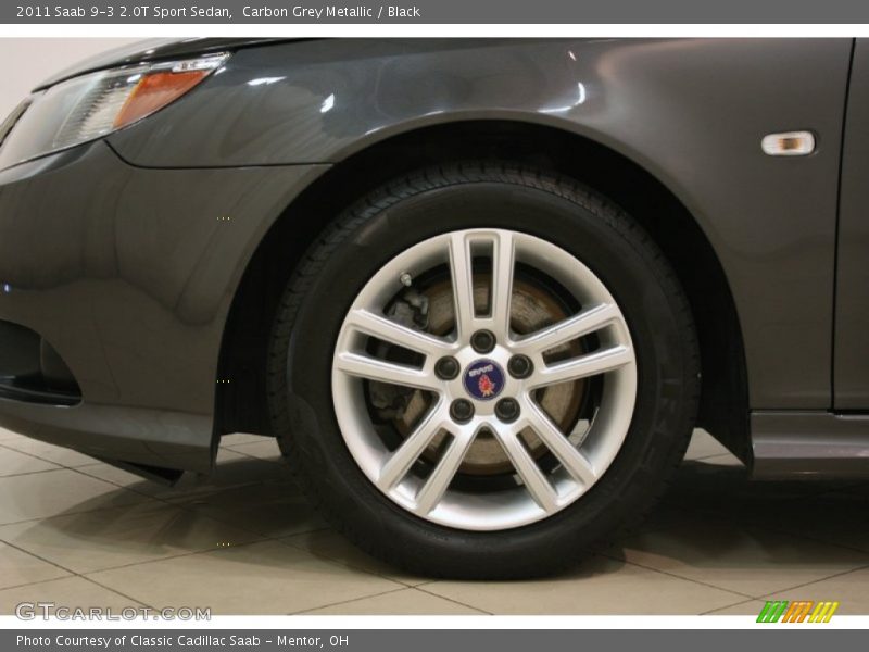 Carbon Grey Metallic / Black 2011 Saab 9-3 2.0T Sport Sedan