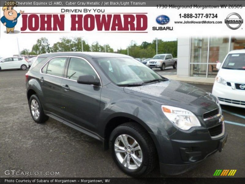 Cyber Gray Metallic / Jet Black/Light Titanium 2010 Chevrolet Equinox LS AWD