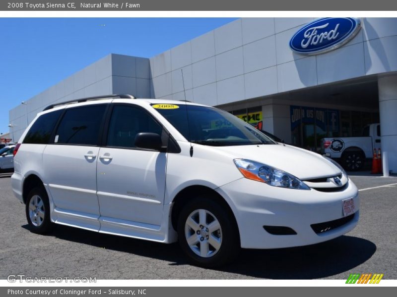 Natural White / Fawn 2008 Toyota Sienna CE