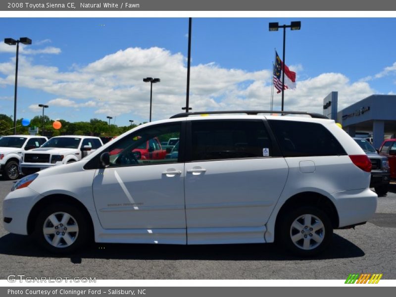 Natural White / Fawn 2008 Toyota Sienna CE