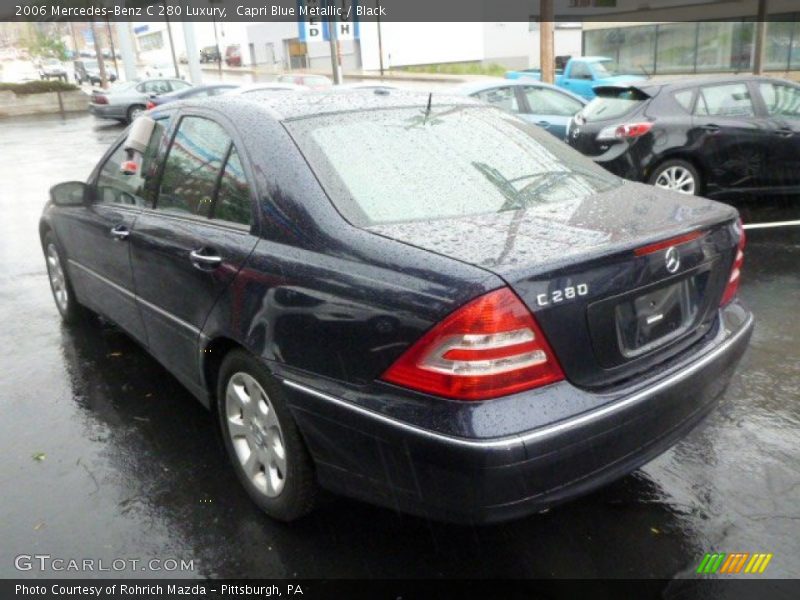 Capri Blue Metallic / Black 2006 Mercedes-Benz C 280 Luxury