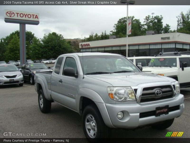 Silver Streak Mica / Graphite Gray 2009 Toyota Tacoma V6 SR5 Access Cab 4x4