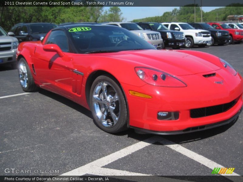 Torch Red / Titanium Gray 2011 Chevrolet Corvette Grand Sport Coupe