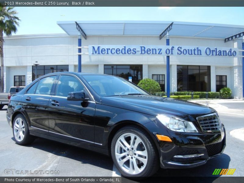 Black / Black 2013 Mercedes-Benz C 250 Luxury