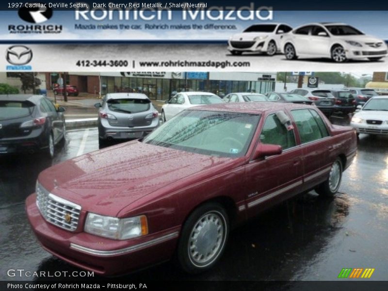 Dark Cherry Red Metallic / Shale/Neutral 1997 Cadillac DeVille Sedan