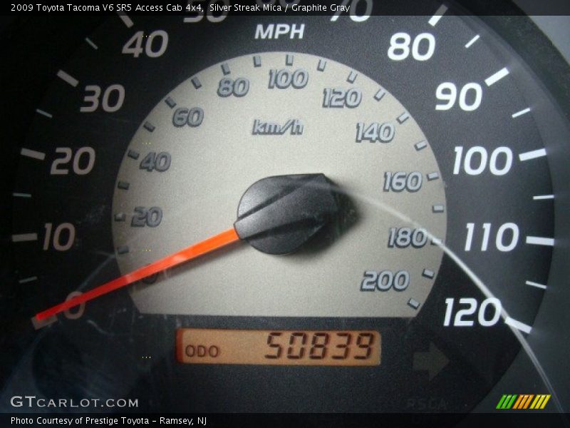 Silver Streak Mica / Graphite Gray 2009 Toyota Tacoma V6 SR5 Access Cab 4x4