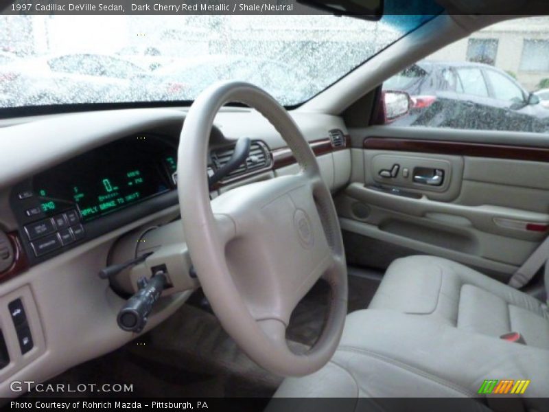 Dark Cherry Red Metallic / Shale/Neutral 1997 Cadillac DeVille Sedan