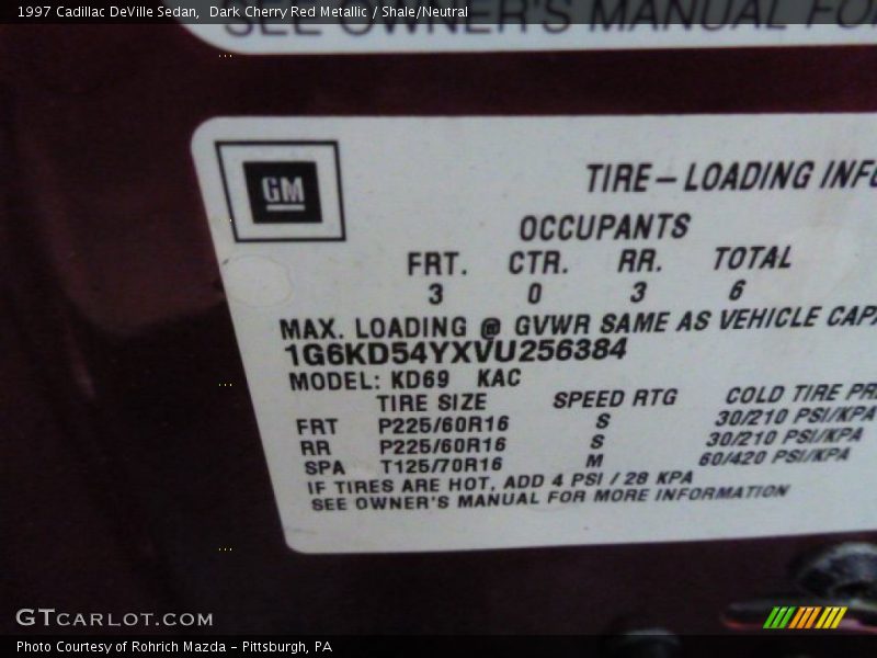 Dark Cherry Red Metallic / Shale/Neutral 1997 Cadillac DeVille Sedan
