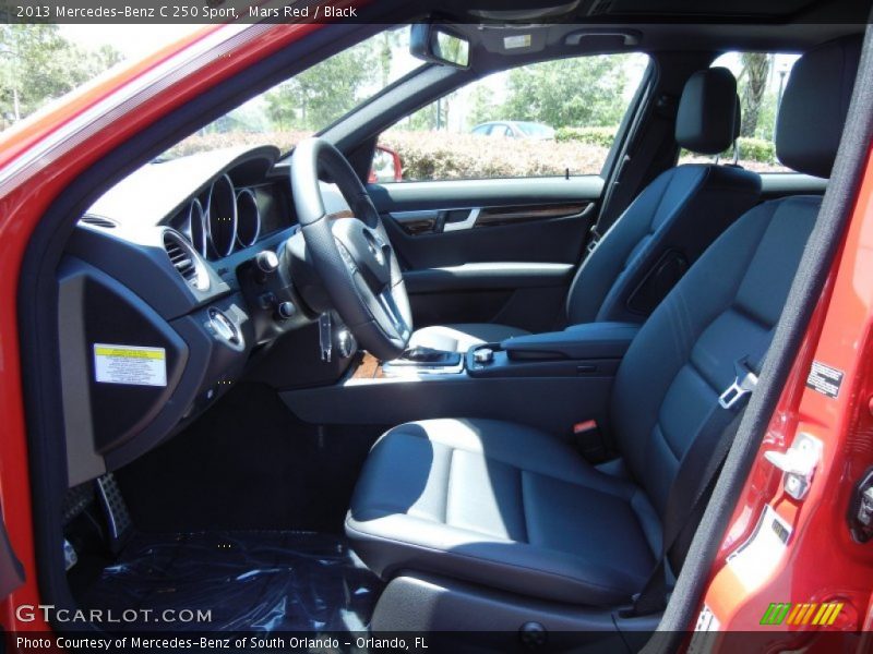 Mars Red / Black 2013 Mercedes-Benz C 250 Sport