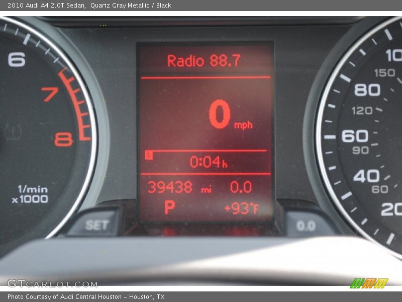 Quartz Gray Metallic / Black 2010 Audi A4 2.0T Sedan