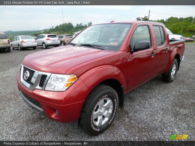 Lava Red / Steel 2013 Nissan Frontier SV V6 Crew Cab 4x4