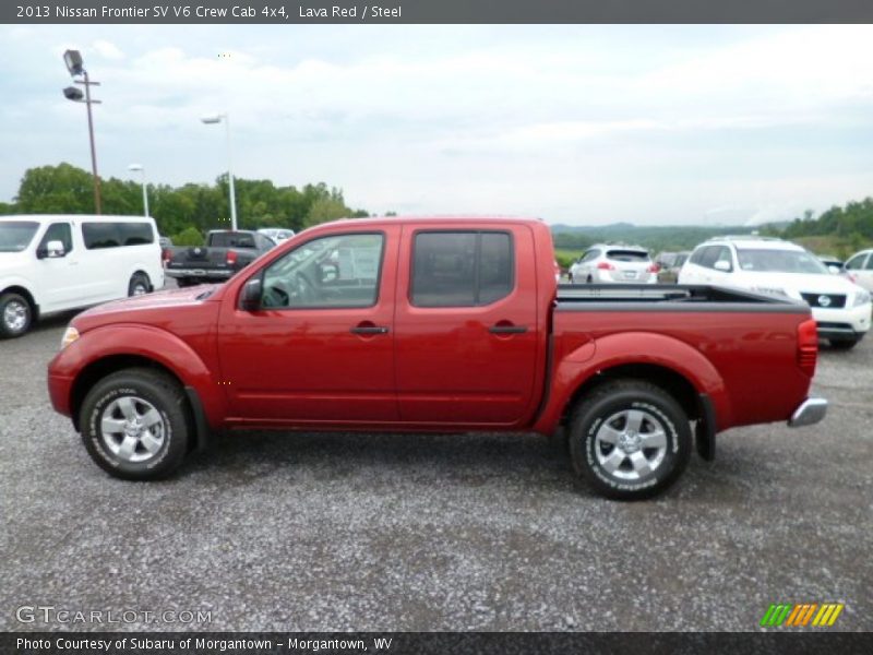 Lava Red / Steel 2013 Nissan Frontier SV V6 Crew Cab 4x4