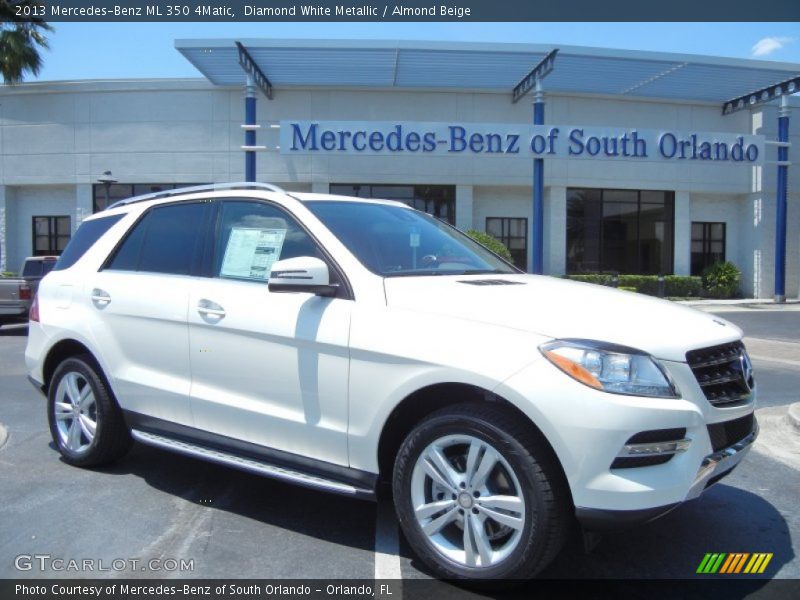 Diamond White Metallic / Almond Beige 2013 Mercedes-Benz ML 350 4Matic