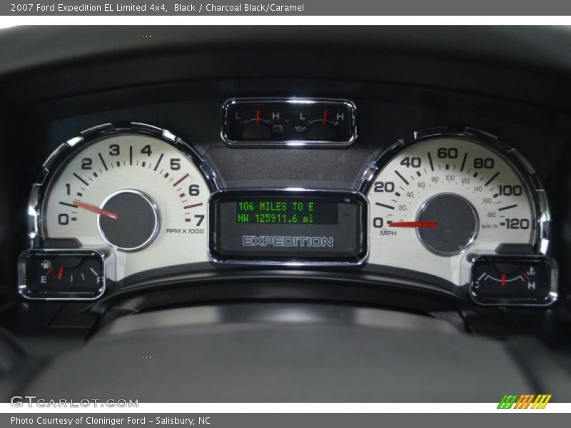 Black / Charcoal Black/Caramel 2007 Ford Expedition EL Limited 4x4