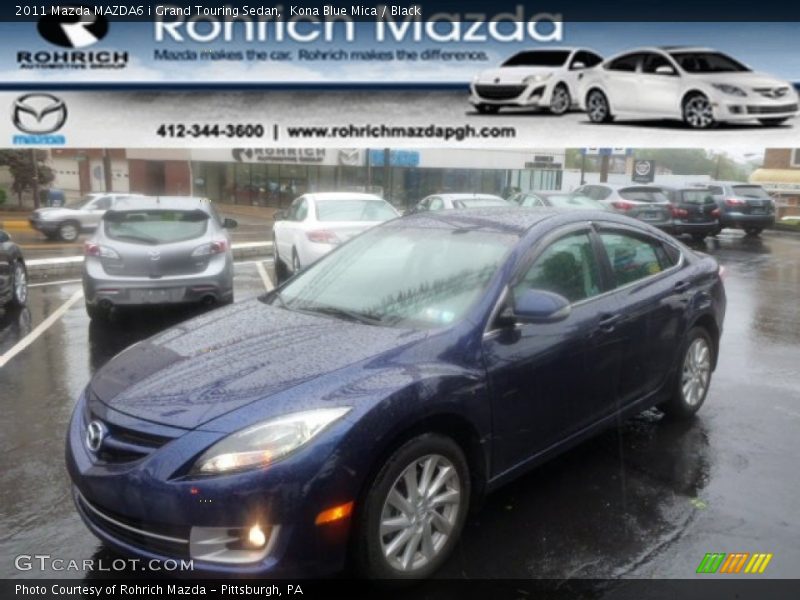 Kona Blue Mica / Black 2011 Mazda MAZDA6 i Grand Touring Sedan